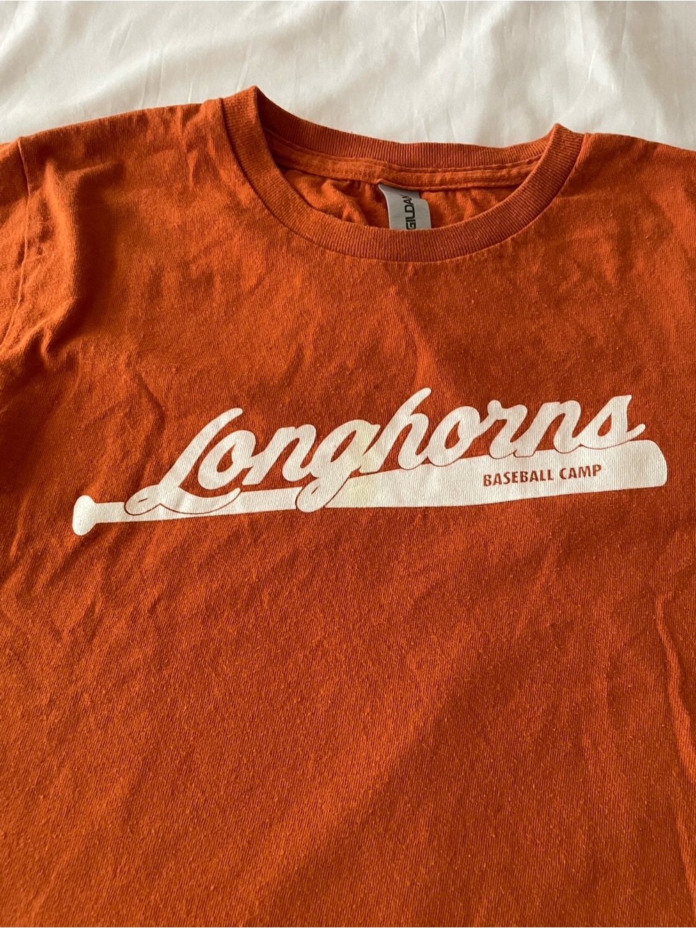 University of Texas (UT) Longhorns Baseball Camp Youth Tee, Sz S